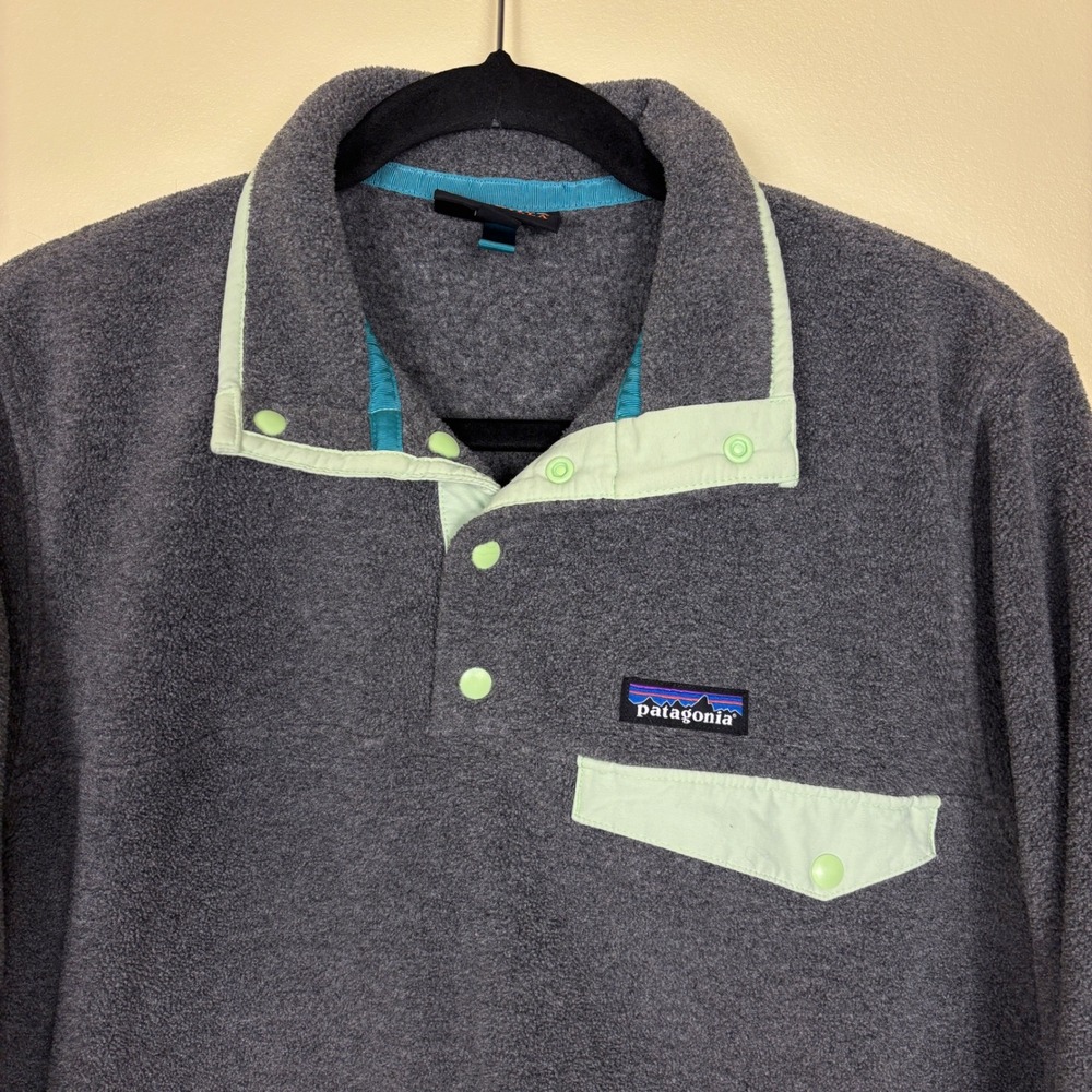PATAGONIA Lightweight Synchilla Snap-T Pullover Nickel Grey Men Small Fleece - Picture 5 of 11